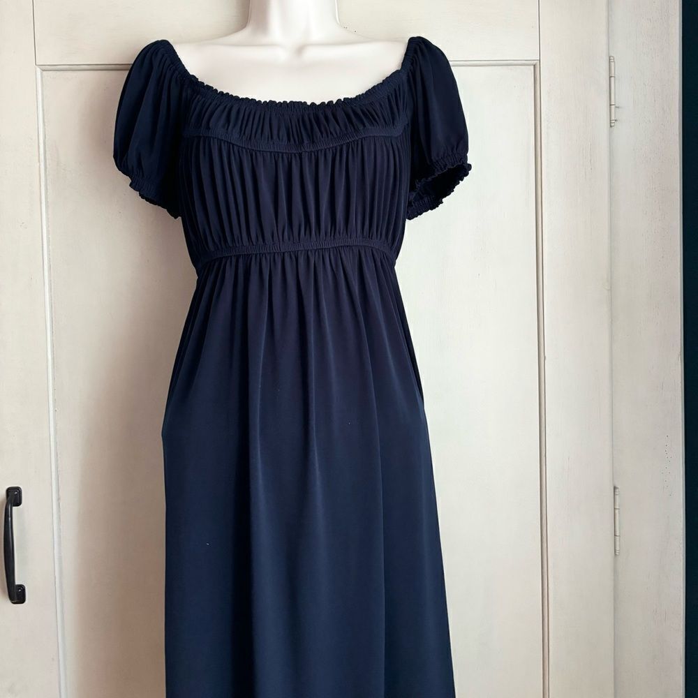 Boston Proper Navy Blue Dress 10 - Picture 7 of 9